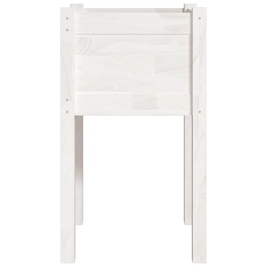 Jardinières d'extérieur 2 pcs Blanc 40x40x70 cm Bois de pin - 5