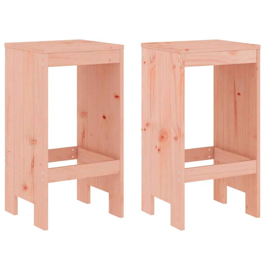 Tabourets de bar lot de 2 40x36x75 cm bois massif Douglas - 2