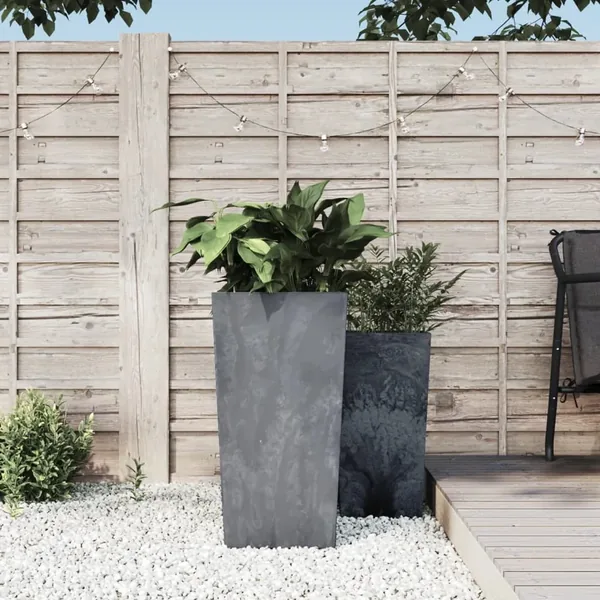 Jardinière et intérieur amovible gris 21/49 L PP aspect béton