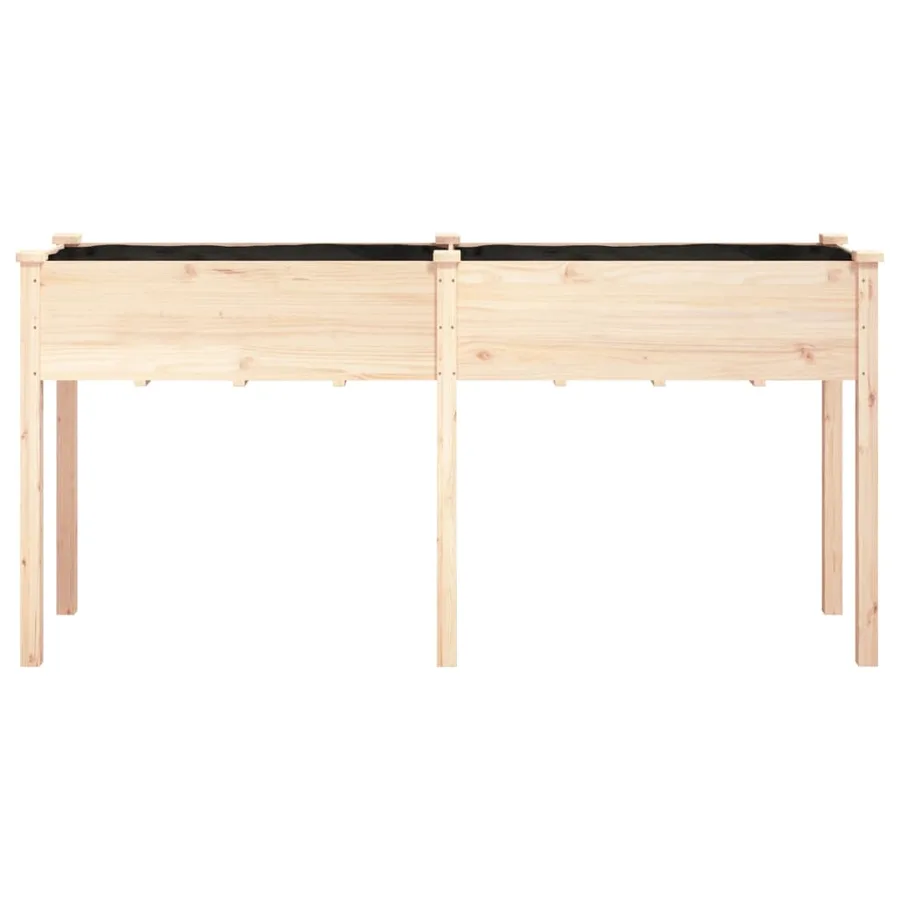 Jardinière avec doublure 161x45x76 cm bois massif de sapin - 4