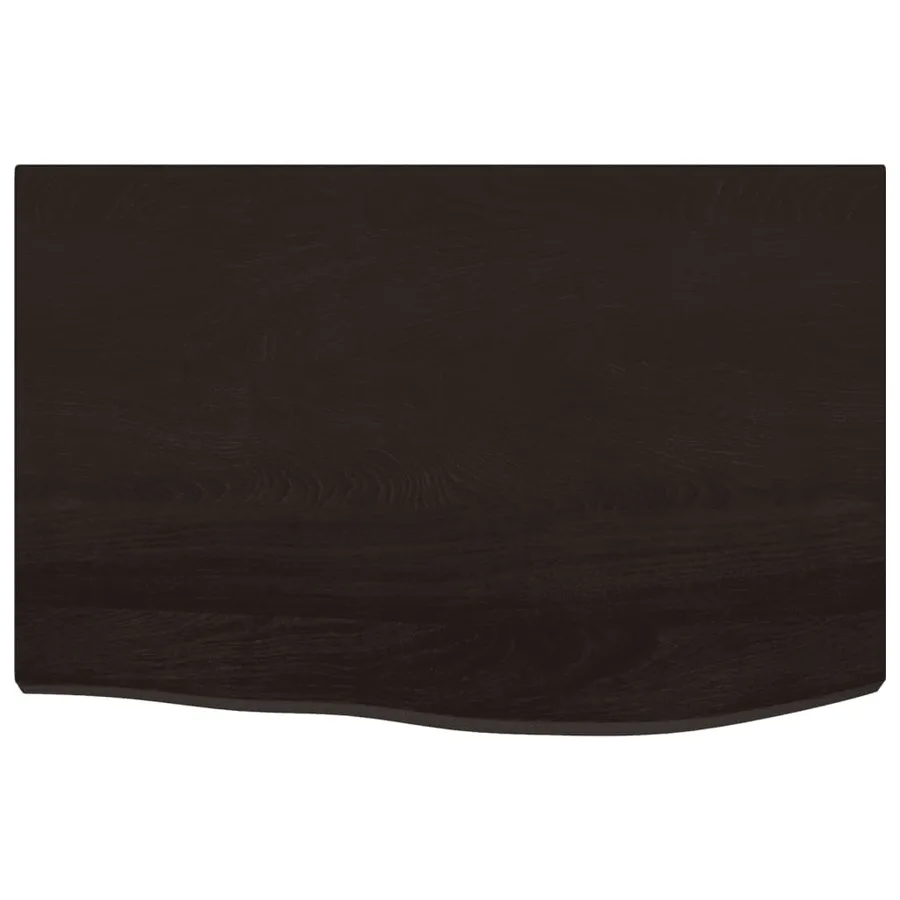 Étagère murale marron foncé bois chêne massif traité - 4