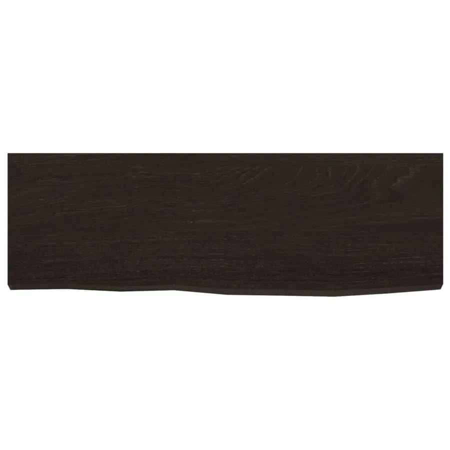Étagère murale marron foncé 60x20x2 cm bois chêne massif traité - 4