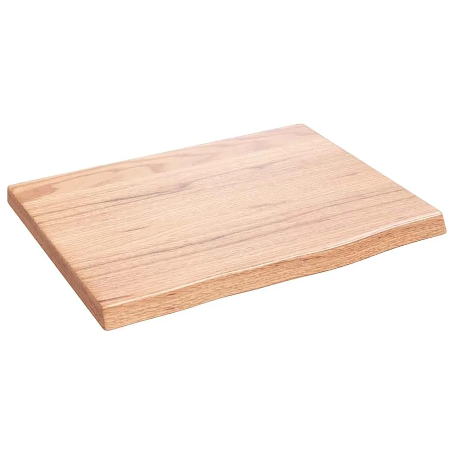 Étagère murale marron clair 40x30x2 cm bois chêne massif traité - 2