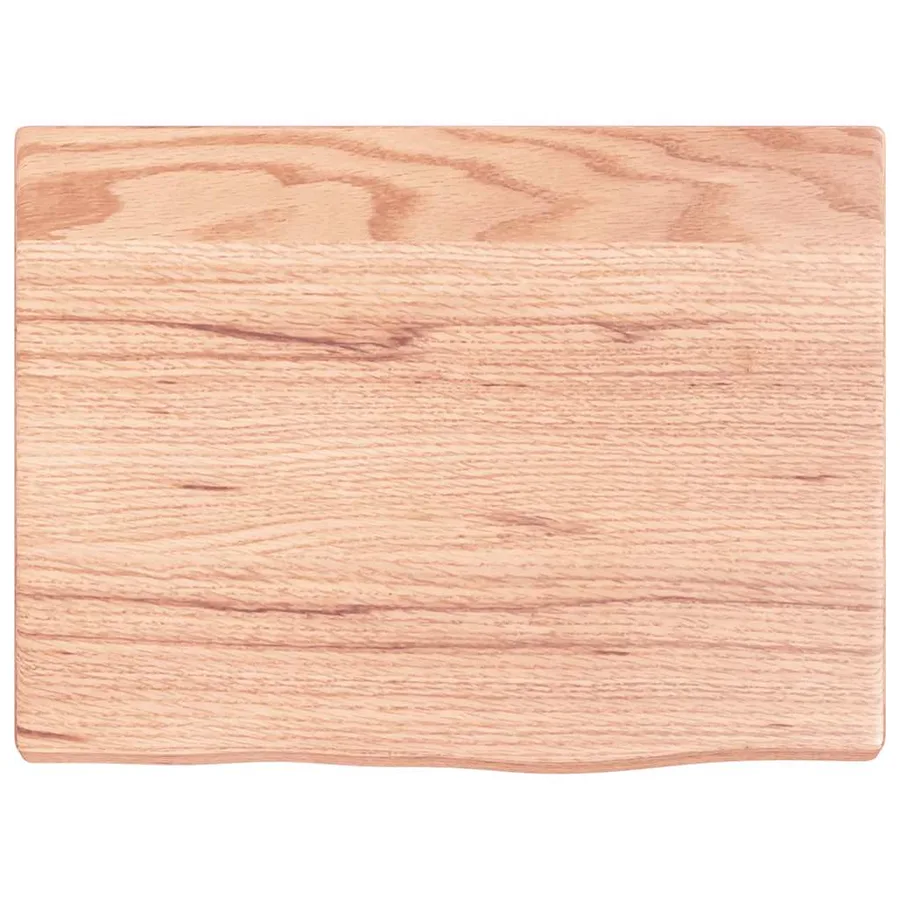 Étagère murale marron clair 40x30x2 cm bois chêne massif traité - 4