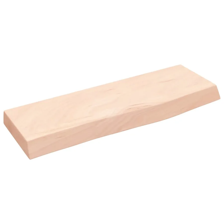 Étagère murale 60x20x4 cm bois de chêne massif non traité - 2