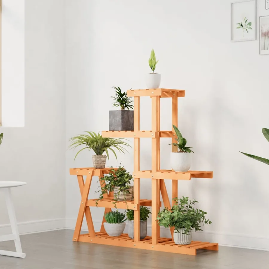 Support à fleurs 95x25x96 cm bois massif de sapin - 3