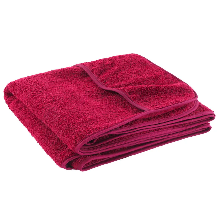 Serviettes de plage 2 pcs bordeaux 75x200 cm tissu 400 GSM - 5