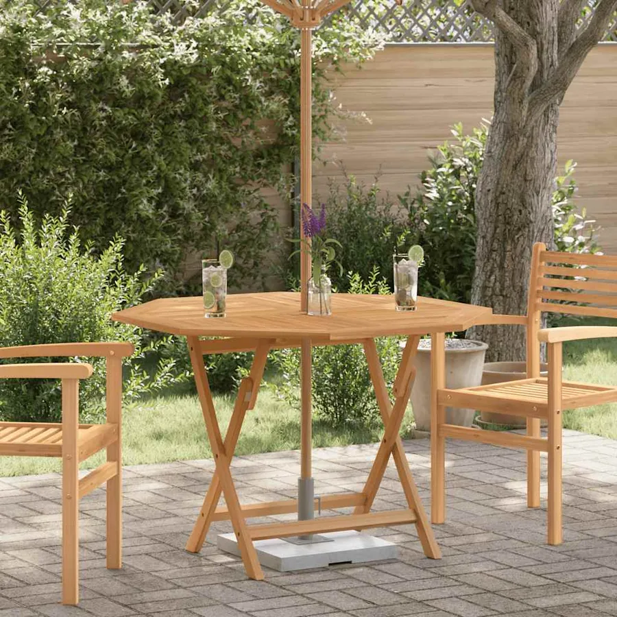 Table pliable de jardin 110x110x75 cm bois massif de teck