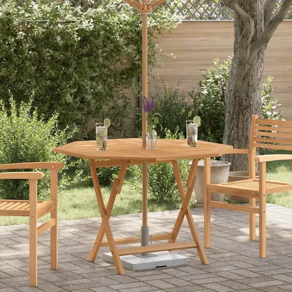 Table pliable de jardin 110x110x75 cm bois massif de teck