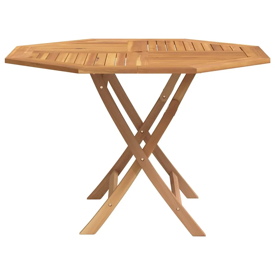 Table pliable de jardin 110x110x75 cm bois massif de teck - 4