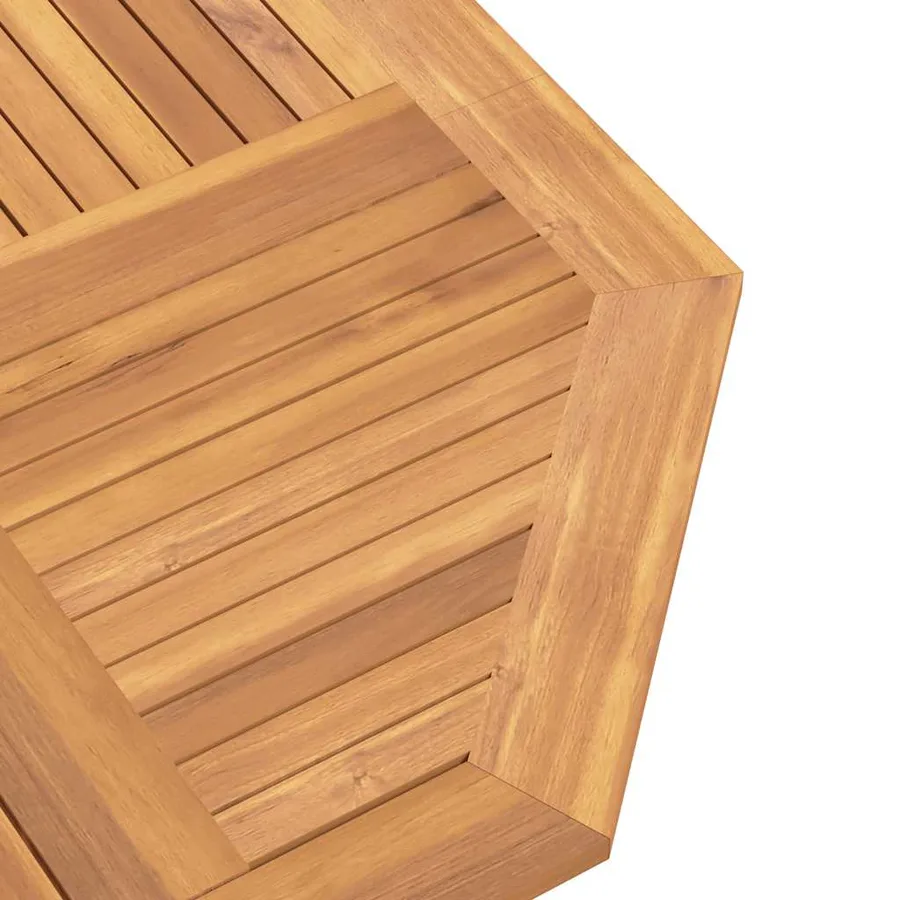 Table pliable de jardin 110x110x75 cm bois massif de teck - 7