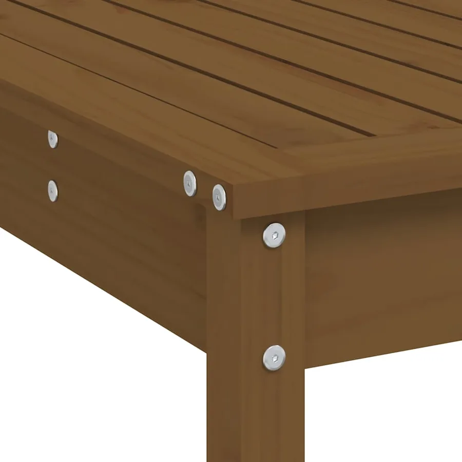 Ensemble de bar de jardin 7 pcs marron miel bois de pin massif - 7