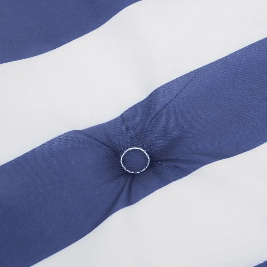Coussins de chaise longue lot de 2 rayures bleu/blanc - 9