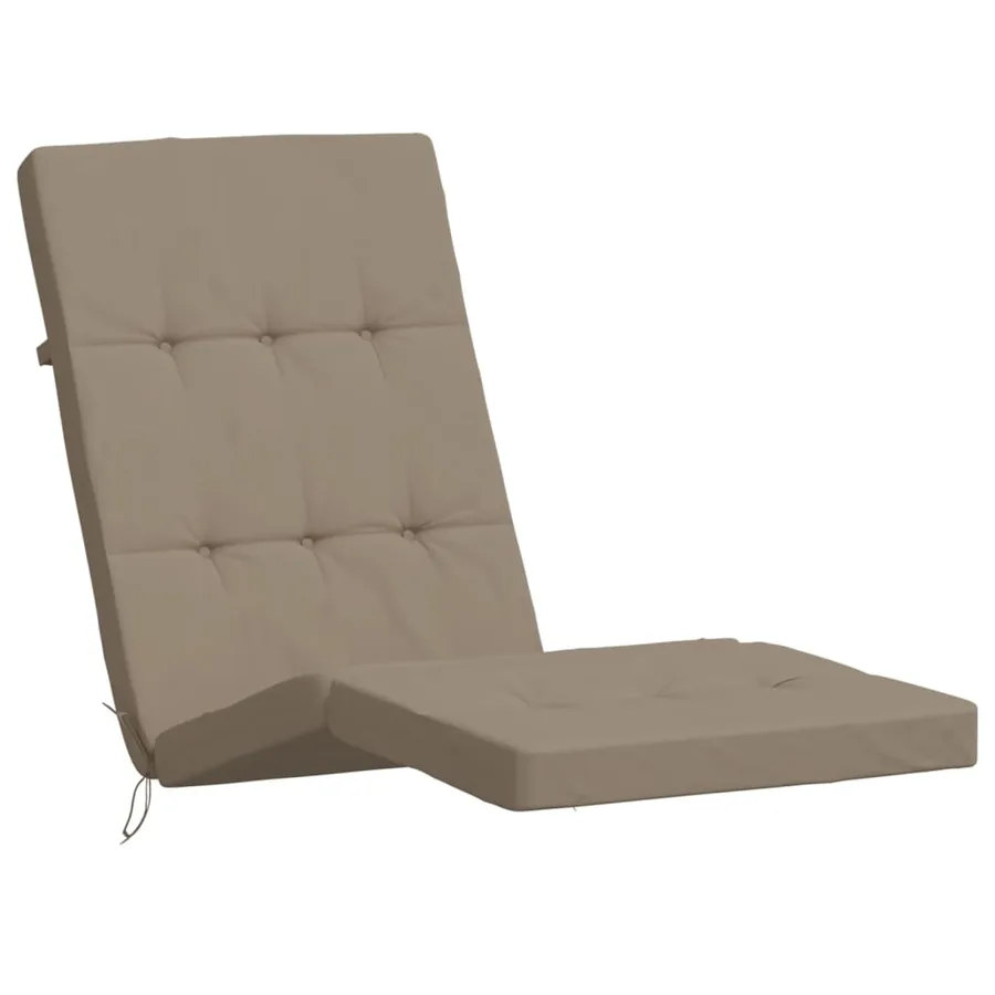 Coussins de chaise longue lot de 2 taupe tissu oxford - 4