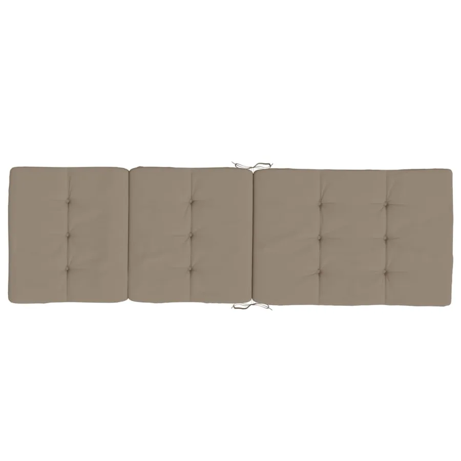 Coussins de chaise longue lot de 2 taupe tissu oxford - 5