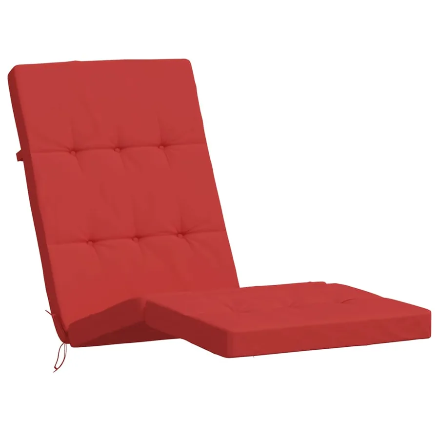 Coussins de chaise longue lot de 2 rouge tissu oxford - 4