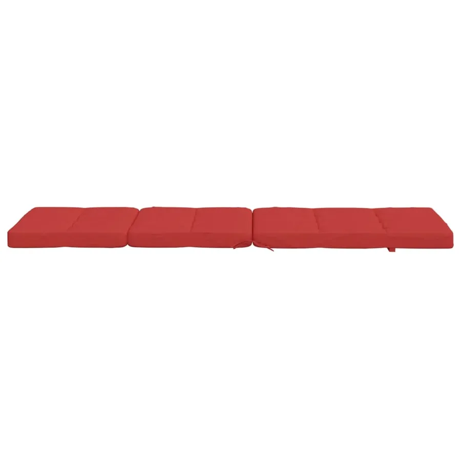 Coussins de chaise longue lot de 2 rouge tissu oxford - 8