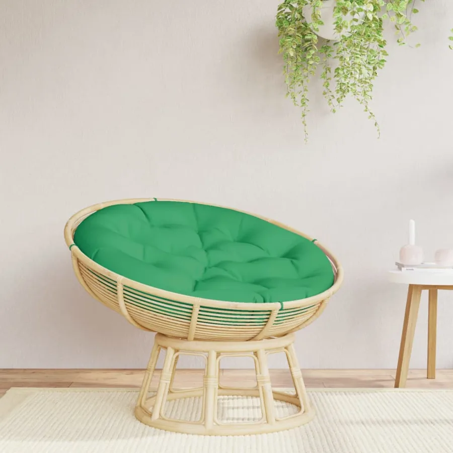 Coussin rond vert Ø 100 x11 cm tissu oxford