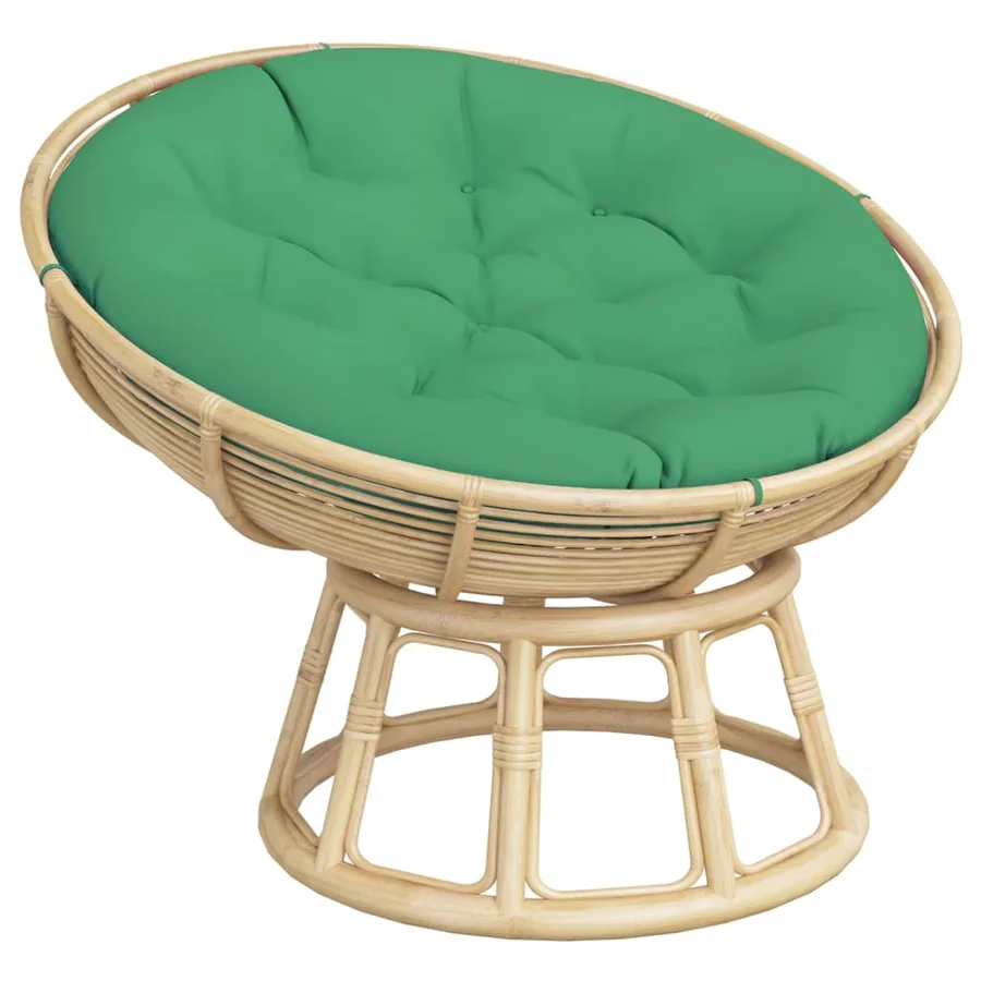 Coussin rond vert Ø 100 x11 cm tissu oxford - 3
