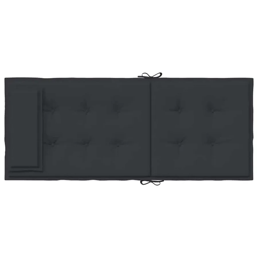 Coussins de chaise à dossier haut lot de 6 noir tissu oxford - 7
