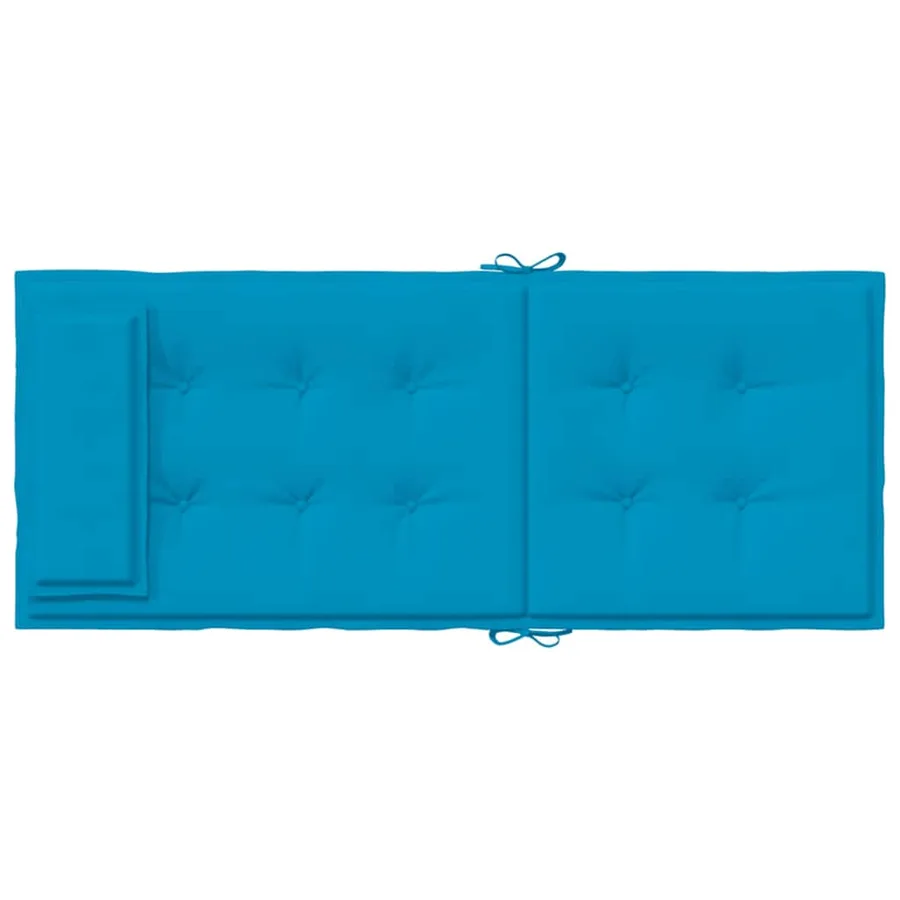 Coussins de chaise à dossier haut lot de 6 bleu clair - 7