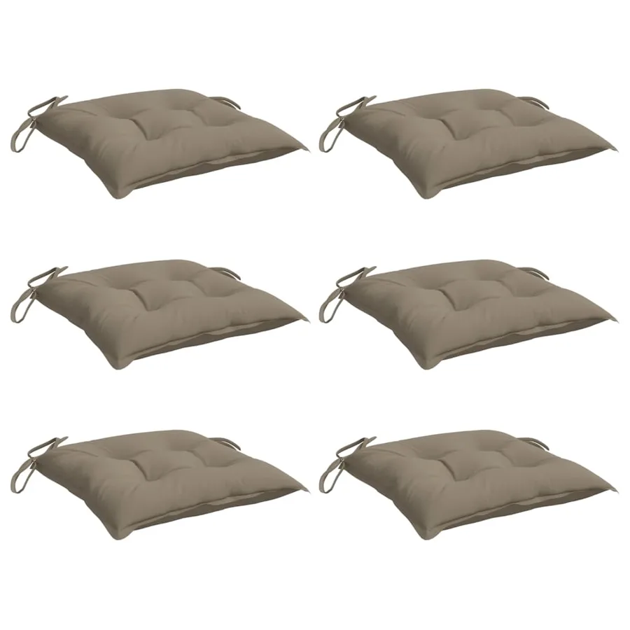 Coussins de palette lot de 6 taupe 50x50x7 cm tissu oxford - 3