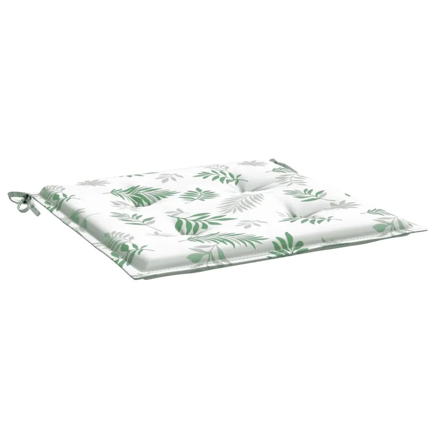 Coussins de chaise lot de 6 motif de feuilles 40x40x4 cm tissu - 5