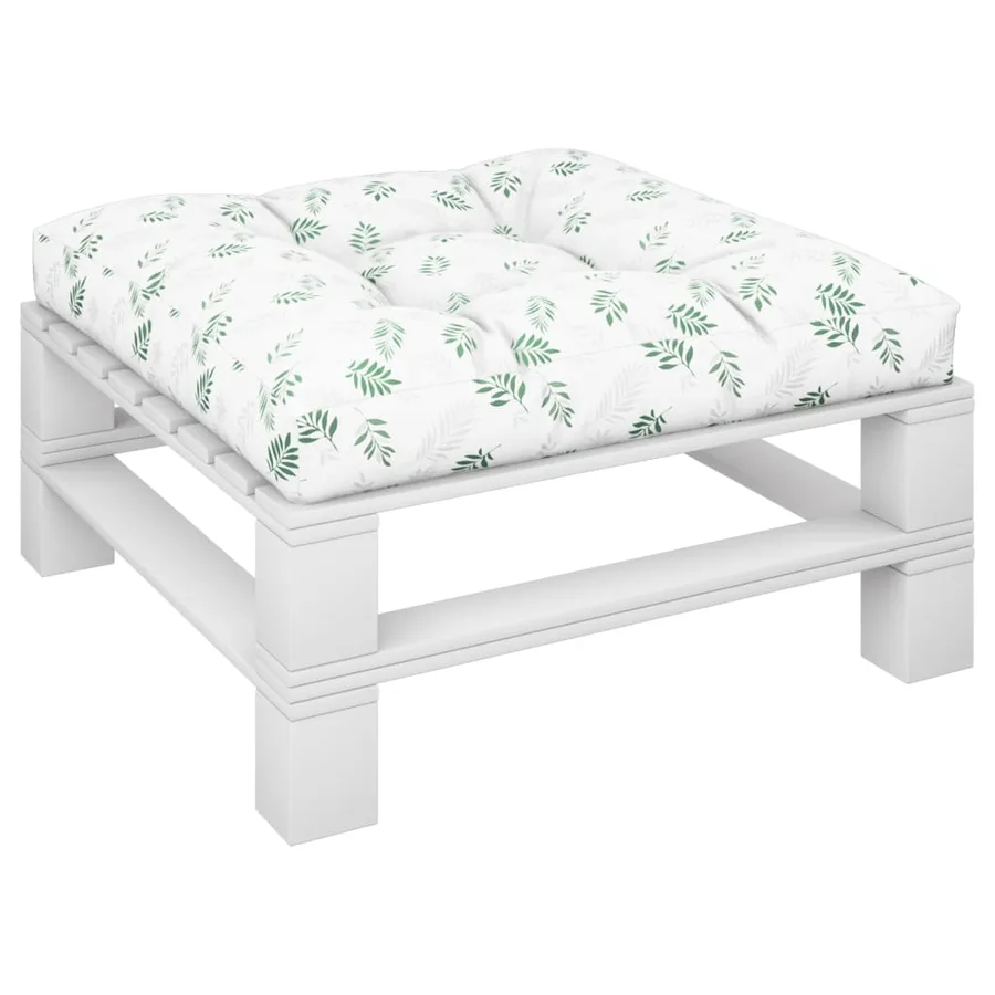Coussin de palette motif de feuilles 80x80x12 cm tissu - 3