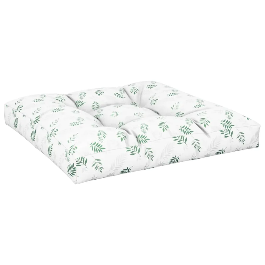 Coussin de palette motif de feuilles 80x80x12 cm tissu - 4