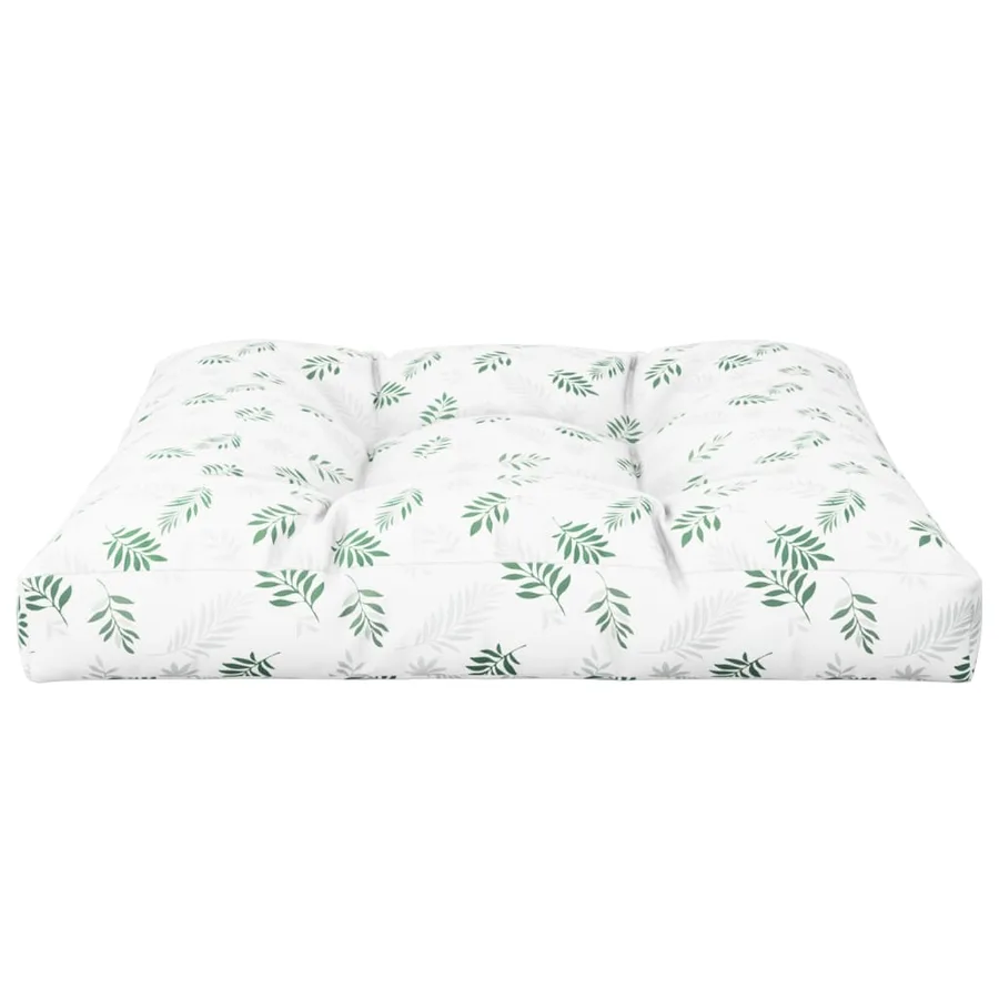 Coussin de palette motif de feuilles 80x80x12 cm tissu - 5