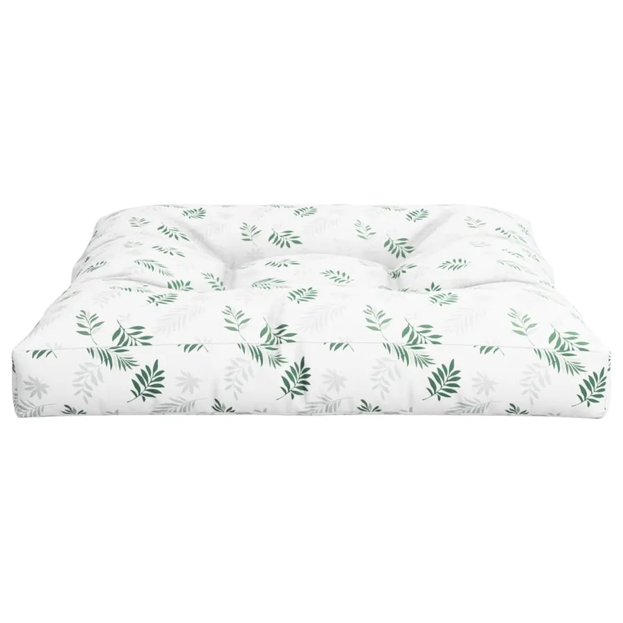 Coussin de palette motif de feuilles 80x80x12 cm tissu - 6