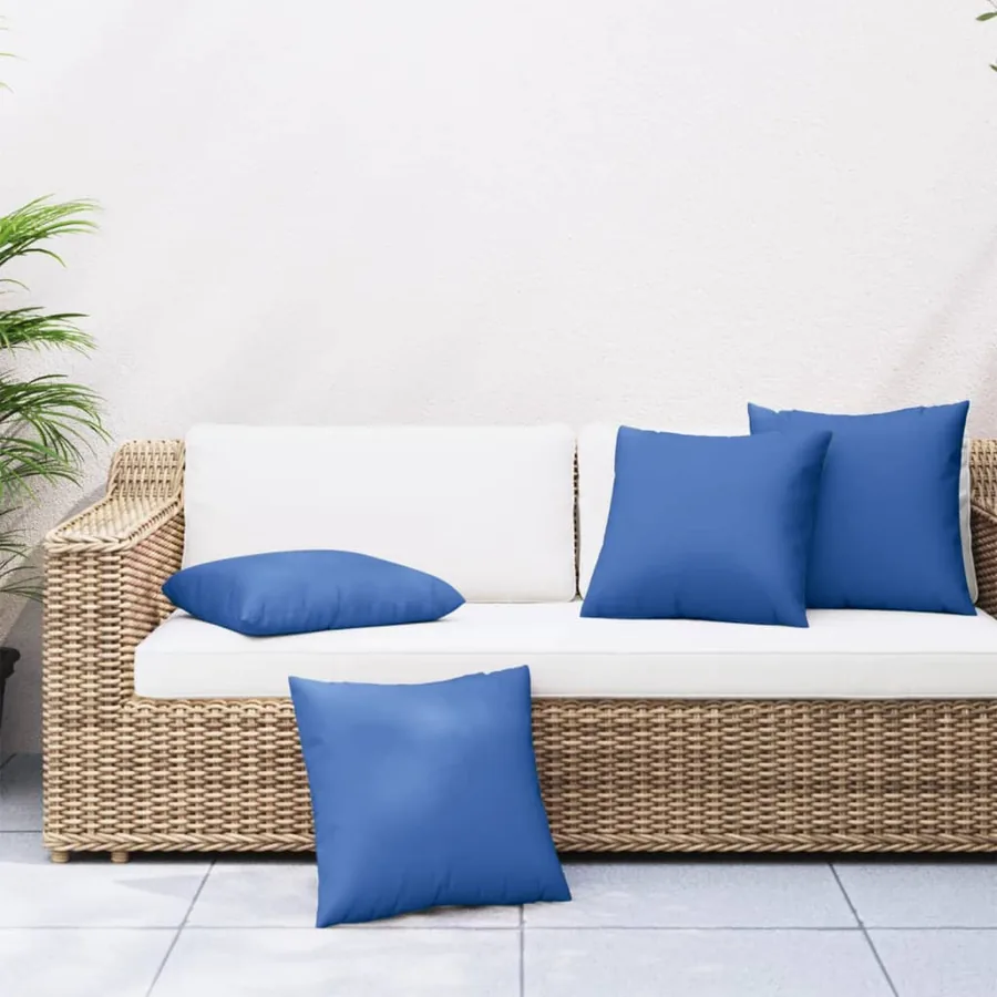 Coussins de canapé 4 pcs bleu royal 60x60 cm tissu