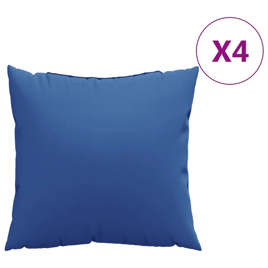 Coussins de canapé 4 pcs bleu royal 60x60 cm tissu - 2