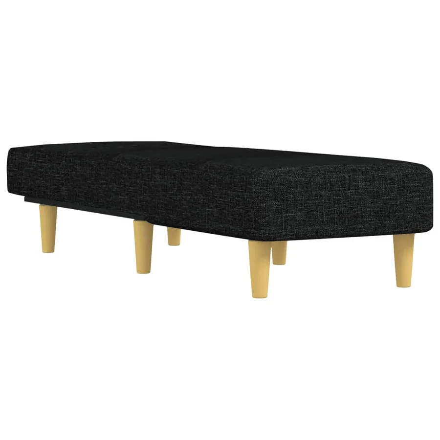 Chaise longue noir tissu - 3