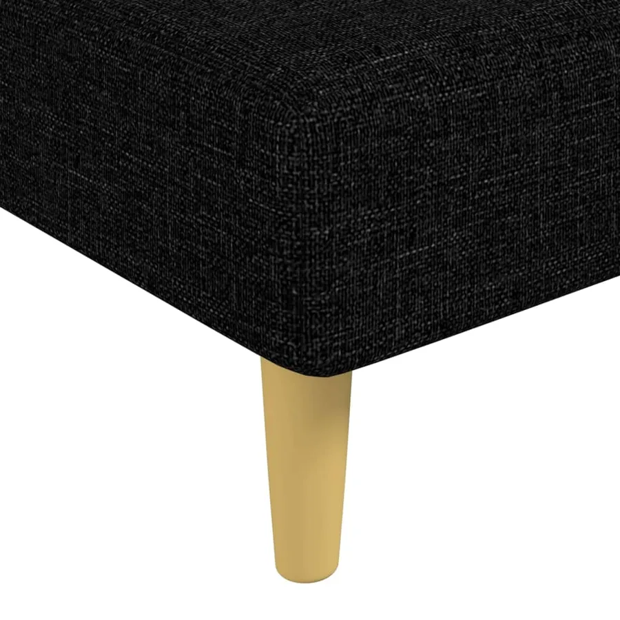 Chaise longue noir tissu - 7