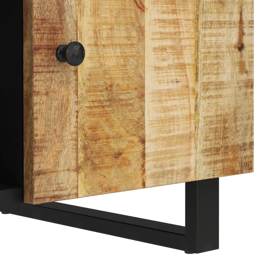 Table basse 100x54x40cm bois de manguier solide et d'ingénierie - 7