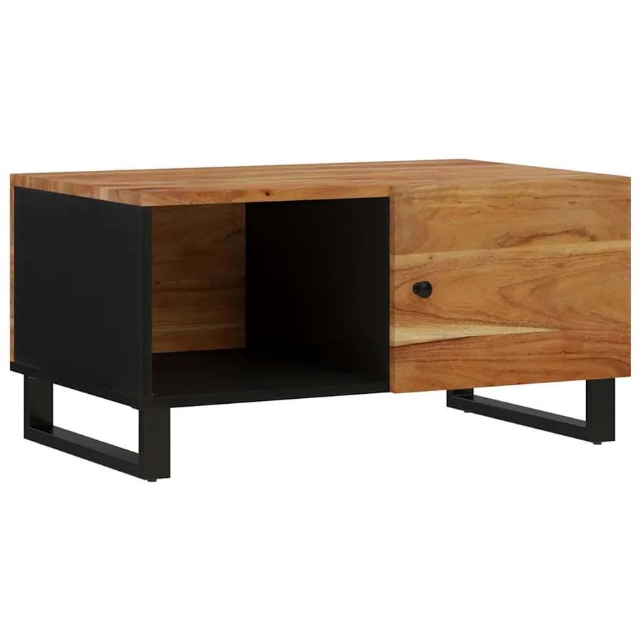 Table basse 80x50x40 cm Bois d'acacia solide et d'ingénierie - 2
