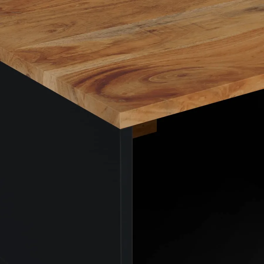 Table basse 80x50x40 cm Bois d'acacia solide et d'ingénierie - 8