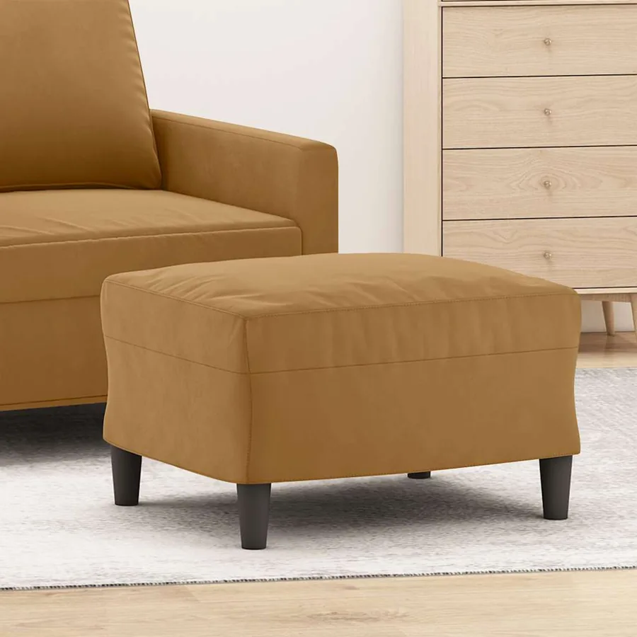 Repose-pied Marron 60x50x41 cm Velours