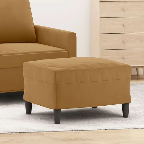 Repose-pied Marron 60x50x41 cm Velours