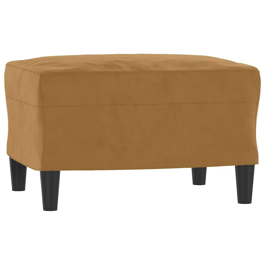 Repose-pied Marron 60x50x41 cm Velours - 2