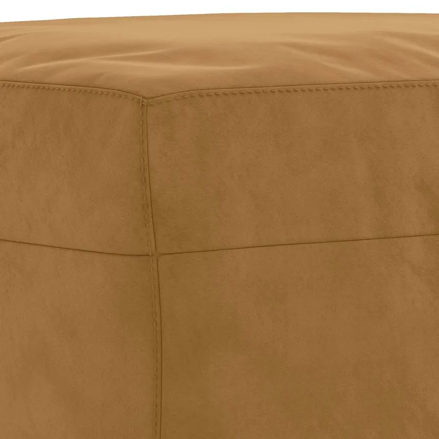 Repose-pied Marron 60x50x41 cm Velours - 5