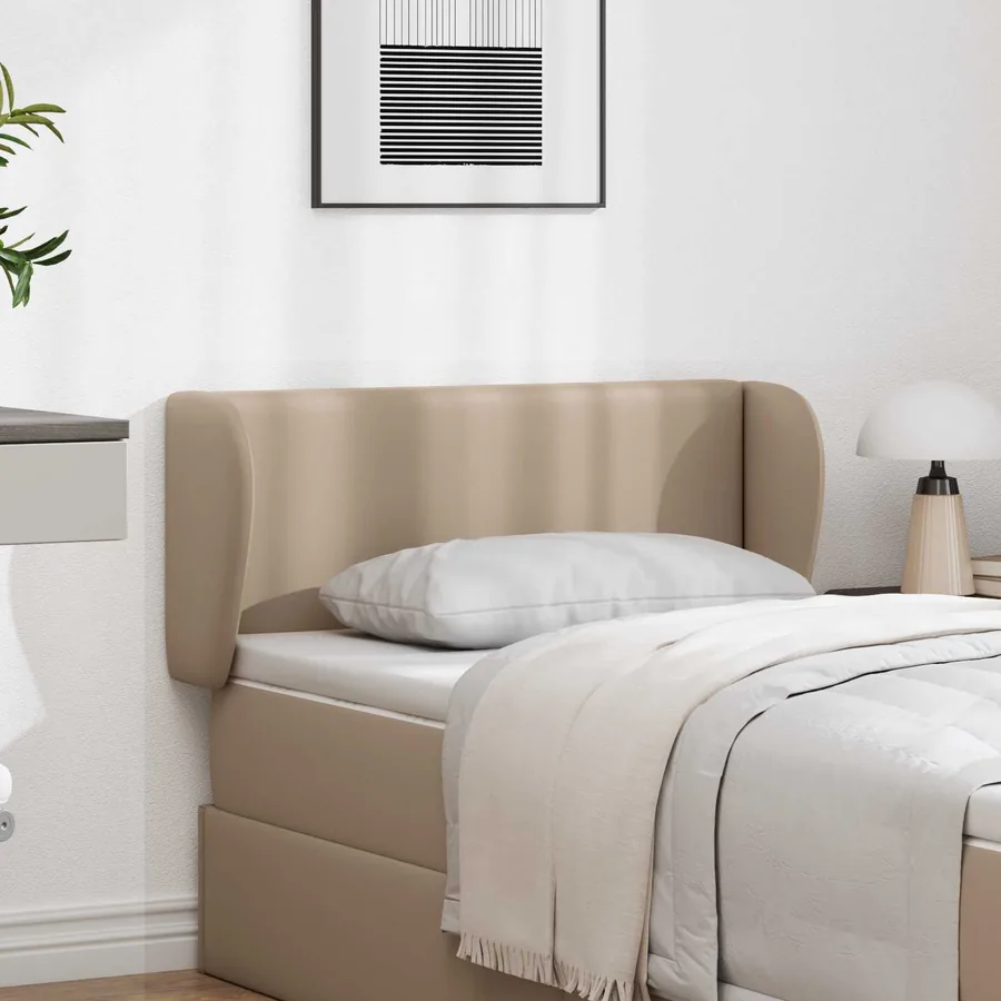 Oreille de tête de lit Tan 40 x 23 x 6 cm PVC