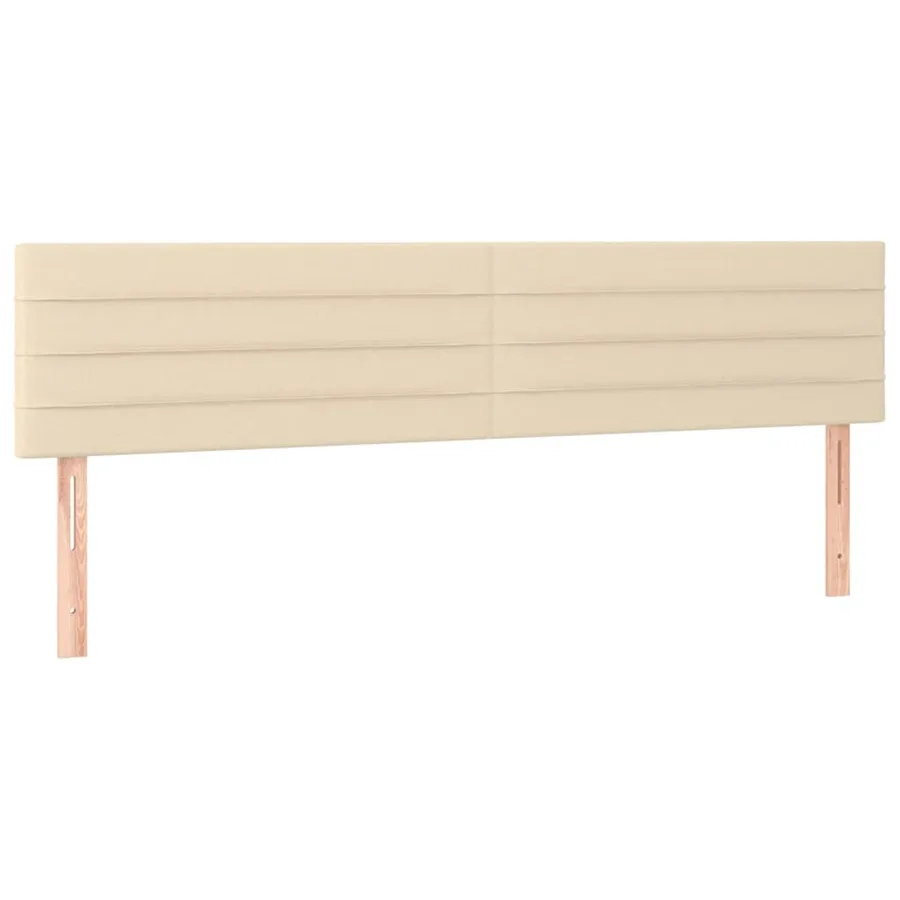 Têtes de lit Crème 180x5x78/88 cm Tissu - 2