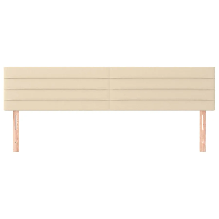 Têtes de lit Crème 180x5x78/88 cm Tissu - 3
