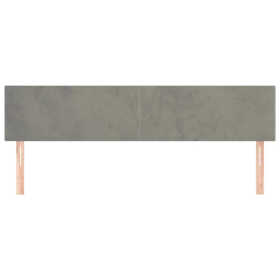 Têtes de lit Gris clair 180x5x78/88 cm Velours - 3