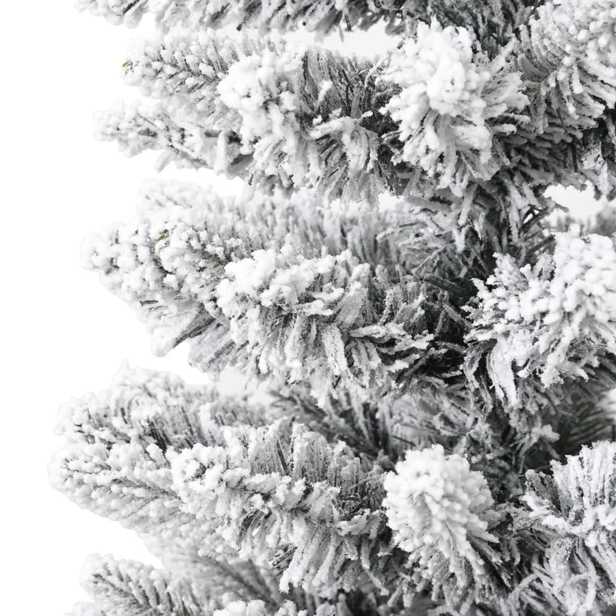 Sapin de Noël artificiel mince avec neige floquée 180 cm PVC/PE - 6