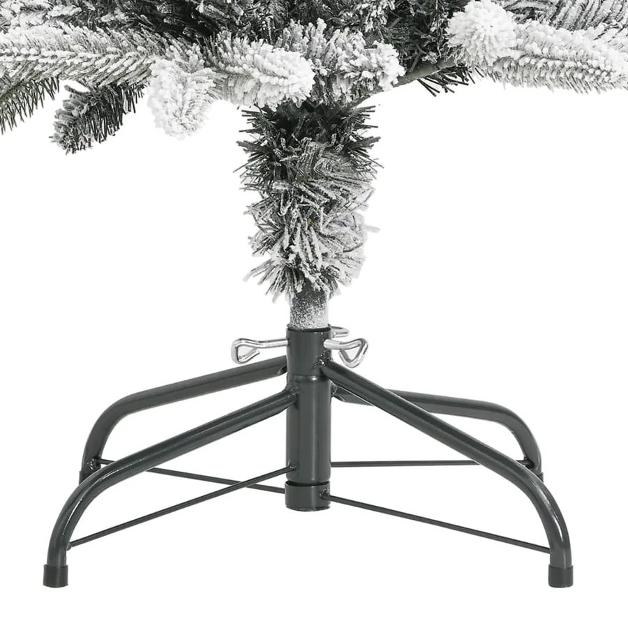 Sapin de Noël artificiel mince avec neige floquée 180 cm PVC/PE - 7