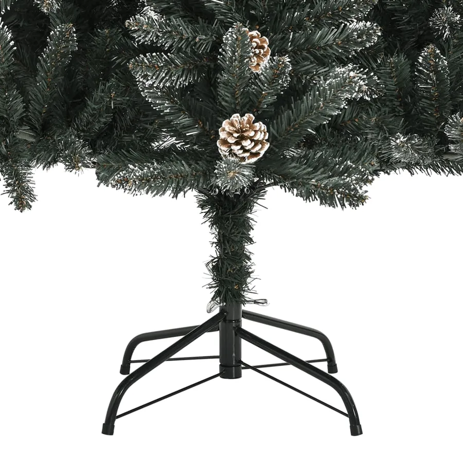Sapin de Noël artificiel avec support Vert 210 cm PVC - 7