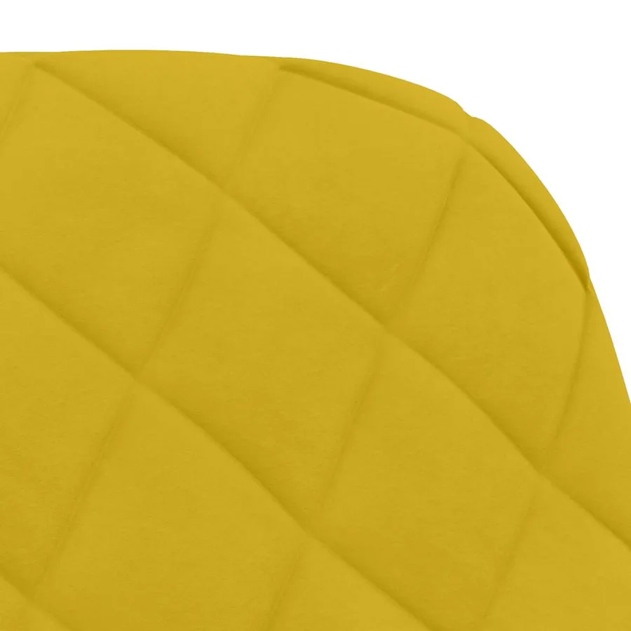 Chaises à manger lot de 2 Jaune Velours - 7